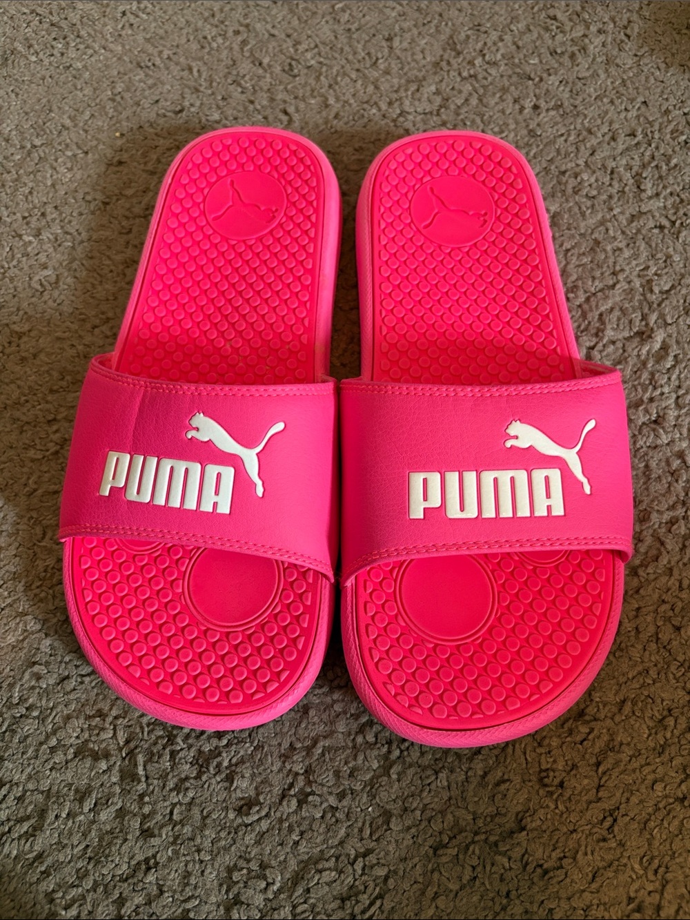 PUMA Womens Pink Slide Sandals